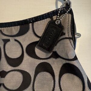 Vintage Coach Bag with Light Blue Interior